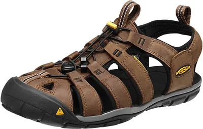 Produktbild von Keen Herren Echtleder Sandale 'Clearwater CNX Leather' dark earth/black, Herren:44.5 EU