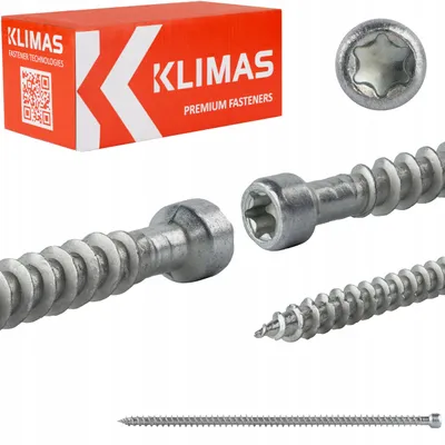 Produktbild von Klimas WKFC Vollgewinde-Konstruktionsschrauben Zylinderkopf Weiß 8x220 mm 50 Stk