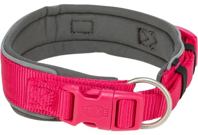 Produktbild von TRIXIE Premium Halsband, extra breit - fuchsia/grafit - 40–48 cm/40 mm