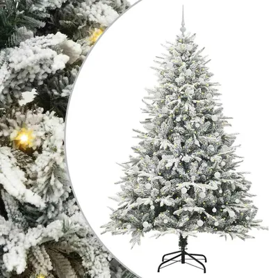 Produktbild von vidaXL Künstlicher vorbeleuchteter Weihnachtsbaum mit Kugelset Grün