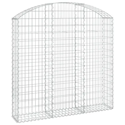 Obrázek produktu pro vidaXL Gabion s vysokým obloukem 150x30x140/160 cm Pozinkované železo