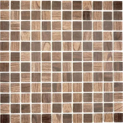 Produktbild von Mosaikfliese ECO Recycling GLAS ECO Holzstruktur braun dunkelbraun MOS63-410