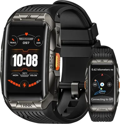 Produktbild von Kospet Tank X2 Ultra Smartwatch mit GPS Telefonfunktion AMOLED Display 50 m wasserdicht 60 Tage Akku Fitness Uhr für Android iOS