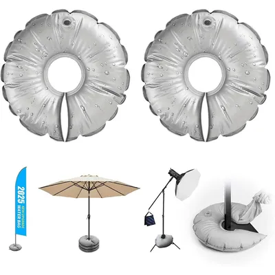 Produktbild von Faltbarer Gewichtsbeutel 50 cm, wasserfest, stabilisiert Sonnenschirme, Zelte & Flaggen, bis 100 kg, tragbar, für Strand, Garten & Outdoor,2pcs