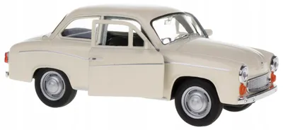 Obrázek produktu pro Welly, model auta "Syrena 105", kovový, krémová barva