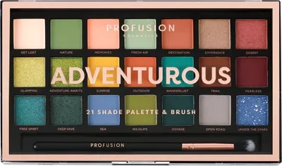 Zdjęcie produktu dla Profusion Adventurous Paleta 21 cieni do powiek z pędzelkiem