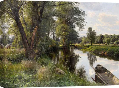 Image de Impression d'art sur toile - Peder Mork Monsted, Paysage d'été - 60x40 cm