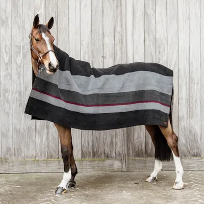 Obrázek produktu pro Kentucky Horsewear Fleecedecke Square Stripes Heavy - Schwarz/Grau