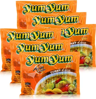 Produktbild von Yum Yum Instant Nudeln Curry 60g - Fertiggericht (6er Pack)