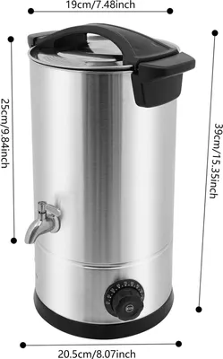 Image de Fondeur de cire - Creuset électrique - Capacité 10 l - 1800 W - Acier inoxydable - Convient à de nombreux types de cire