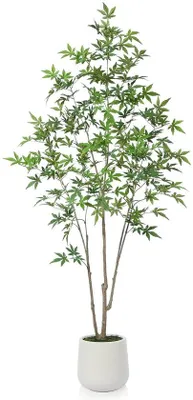 Image de Sapin artificiel blanc de 180 cm, pour l'intérieur et l'extérieur