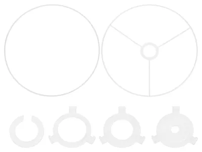 Lampenschirmring-Set 30 cm mit Adaptern für DIY-Lampenschirme