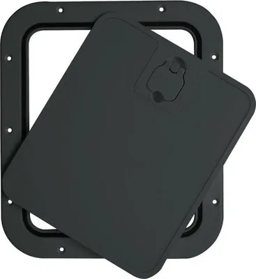 Immagine prodotto di Coperchio ispezione con sportello 305×355 mm nero Osculati 20.302.23