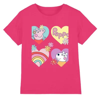 Immagine prodotto di Peppa Pig - Maglietta per bambini TV36904 (taglia 128) (rosa acceso)