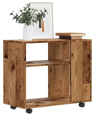 Image de Table d'appoint avec roulettes et espaces de rangement