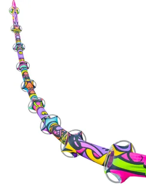 Produktbild von 7,5m PSYWORK Schwarzlicht Deko Psy Tentakel "Dragon Temple II", Ø 25cm
