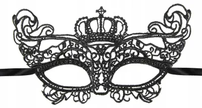 Produktbild von PartyPal Schwarze Königin Venezianische Maske Spitze Karneval