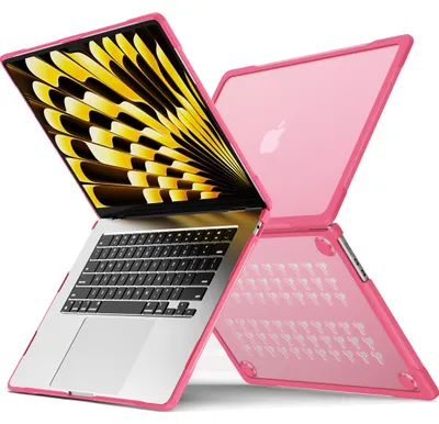Produktbild von Mobigear Stoßfeste Schutzhülle Pro für MacBook Air 15 Zoll (2023-2026), Hartschalenhülle, MacBook-Hülle - Rosa - Modell A2941 / A3114 / A3241 / A3448