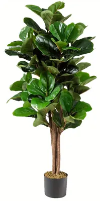 Obrázek produktu pro Umělá rostlina Ficus Lyrata – dekorativní strom – rostlina do interiéru – rostlina do obývacího pokoje – dekorativní rostlina – realistický design