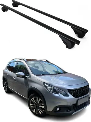 Obrázek produktu pro Příčné střešní nosiče pro Peugeot 2008 (2013–2020), černé