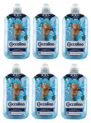 Produktbild von 6x Coccolino Ammorbidente Concentrato Aria di Primavera Convenience-Format XXL Konzentrierter Weichspüler Frühlingsluft 80 Wäschen 2Lt