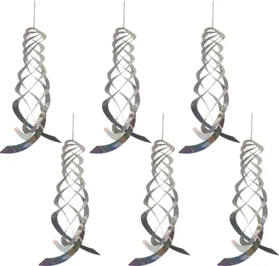 Produktbild von Anti-Vogel-Spiralreflektor, hängendes reflektierendes Vogelabwehrgerät gegen Spechte, Tauben und Gänse, 6er-Pack