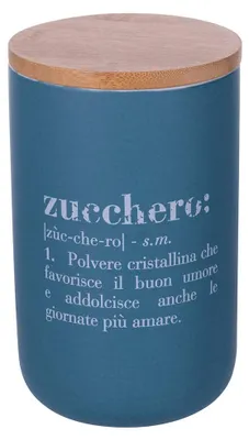 Produktbild von Zuckerdose aus New Bone China mit Bambusdeckel, 750 ml