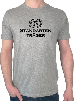 Produktbild von Huuraa Herren T-Shirt Standartenträger Schützenfest L Sport Grey Bio Baumwolle Fairtrade Herrenshirt Geschenkidee