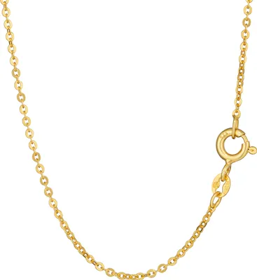 Produktbild von NKlaus Halskette 50cm Ankerkette flachgewalzt 925 Silber Gelbgold vergoldet 1,3mm breit 15061