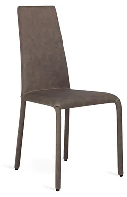 Productafbeelding van Design eetkamerstoelen, bruine gestoffeerde stoel, design zitmeubels