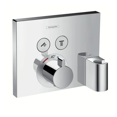Produktbild von Hansgrohe Thermostat Unterputz ShowerSelect Fertigset 2 Verbraucher Chrom mit Fixfit und Porter