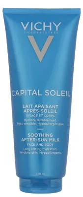 Produktbild von Vichy Idéal Soleil, Körper, 300 ml, Milch, Feuchtigkeitsspendend, Beruhigend, Mischhaut, trockene Haut, normale Haut, ölige Haut, Empflindliche Haut, Unisex