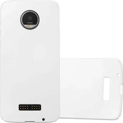 Produktbild von Cadorabo Hülle für Motorola MOTO Z Schutzhülle in Silber Hard Case Handy Hülle Etui