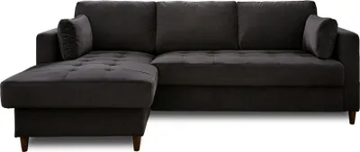 Produktbild von Best Mobilier Anna, Ecksofa, Grau, 4 Sitz(e), Anna, Samt, Holz