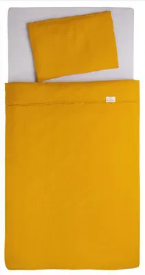 Produktbild von 3 Stück Bettwäsche Set 100x135 MUSLIN Senf
