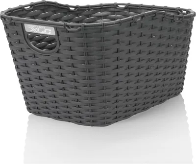 Produktbild von XLC carry more Polyrattan Korb für Systemgepäckträger, 44 x 35 x 24/20 cm, anthrazit