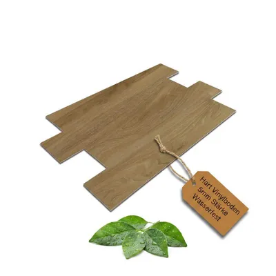 Produktbild von Klick Hart Vinylboden, Wasserfest, Bodenbeläge, 4mm SPC + 1mm Unterlage, Box 2,25 m² Namur Nutmeg