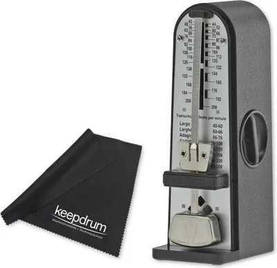 Image de Wittner Métronome Taktell Piccolino noir avec tissu