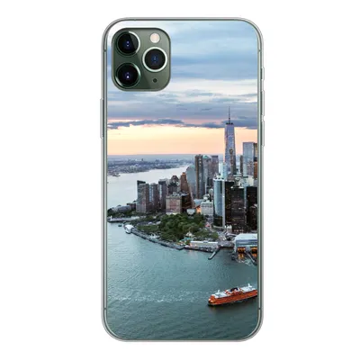 Produktbild von MuchoWow® Handyhülle Schutzhülle Hülle für iPhone 11 Pro Max Luftaufnahme von New York Silikon Softcase Handy Hülle - Schutz