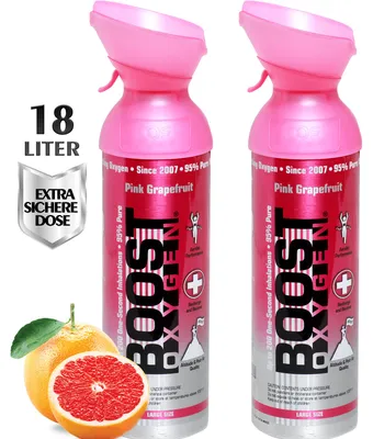 Image de Oxygène supplémentaire en canette Boost Oxygen Pamplemousse Rose, grand, 2x9L