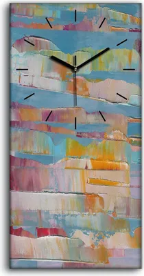 Produktbild von Dekor Leinwand Uhr Wandbilder Geräuschlos 30x60 Malerei Abstrakte Kunst - schwarze Hände