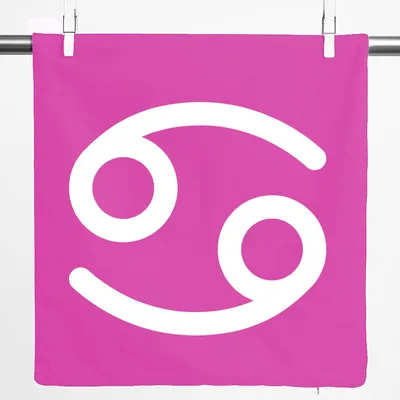 Produktbild von Huuraa Kissenbezug Krebs Sternzeichen Zeichen 40x40cm Fuchsia Baumwolle Dekokissenbezug Geschenkidee