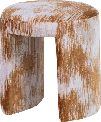 Produktbild von charlie gepolsterter hocker strukturstoff karamelbraun