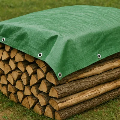 Image de Bâche de protection 4x5m Bâche tissée Bâche bateau Bâche de protection bois Bâche de couverture