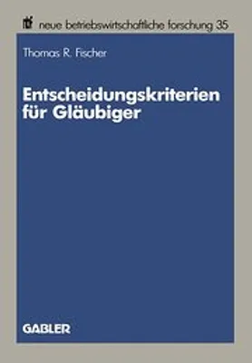 Obrázok produktu pre Entscheidungskriterien für Gläubiger