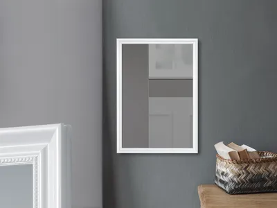 Produktbild von Wandspiegel FRIEDA mit Rahmen in Weiß 50x70cm