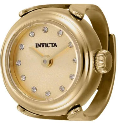 Produktbild von Invicta Mini 44483 Damenarmbanduhr - Quarzwerk - Edelstahl mit goldenem Zifferblatt - 17 mm