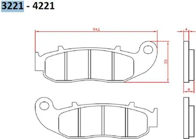 Obrázok produktu pre Fantic Enduro/Super Motard 50/125/250 Brzdové Doštky '13-, Predné (Ft 3221)