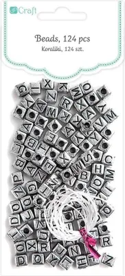 Produktbild von BUCHSTABEN Perlen Alphabet Buchstaben Silber 124Stk.