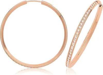Image de Boucles d'Oreilles Femme Or Rose 375/1000 - 30mm; TRS369249KRMM30